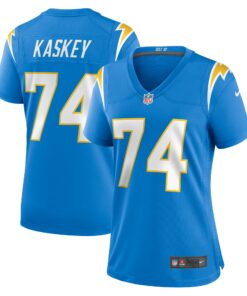 Women's Los Angeles Chargers Matt Kaskey Powder Blue Team Game Jersey JS9924 nicesnker