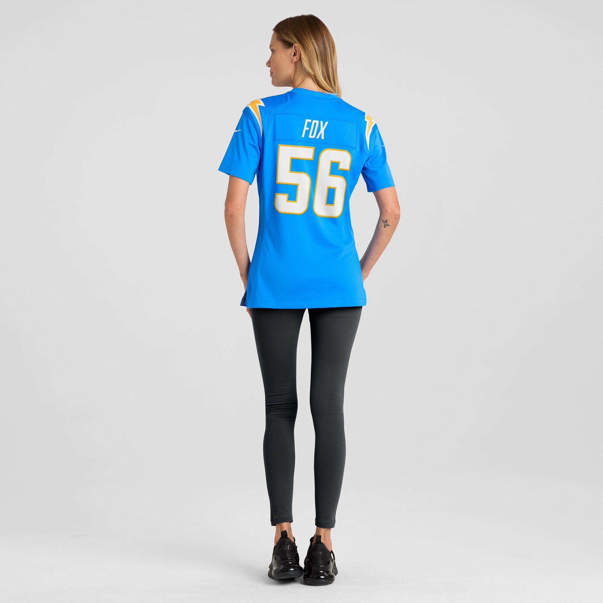 Women's Los Angeles Chargers Morgan Fox Powder Blue Player Game Jersey JS9469 nicesnker - Image 5