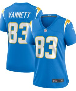 Women's Los Angeles Chargers Nick Vannett Powder Blue Team Game Jersey JS6170 nicesnker