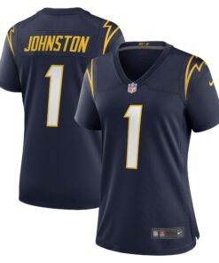 Women's Los Angeles Chargers Quentin Johnston Navy Alternate Game Jersey JS5322 nicesnker