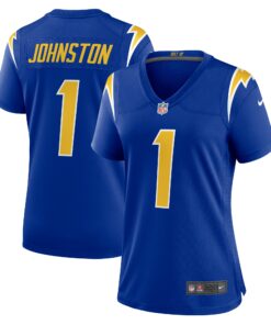 Women's Los Angeles Chargers Quentin Johnston Royal Alternate Game Jersey JS6735 nicesnker