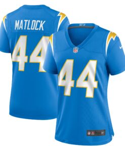 Women's Los Angeles Chargers Scott Matlock Powder Blue Game Jersey JS8498 nicesnker