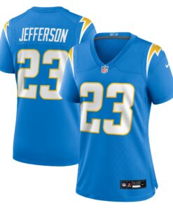 Women's Los Angeles Chargers Tony Jefferson Powder Blue Team Game Jersey JS2246 nicesnker