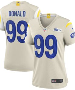 Women's Los Angeles Rams Aaron Donald Bone Player Game Jersey JS8214 nicesnker