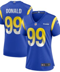 Women's Los Angeles Rams Aaron Donald Royal Player Jersey JS7636 nicesnker