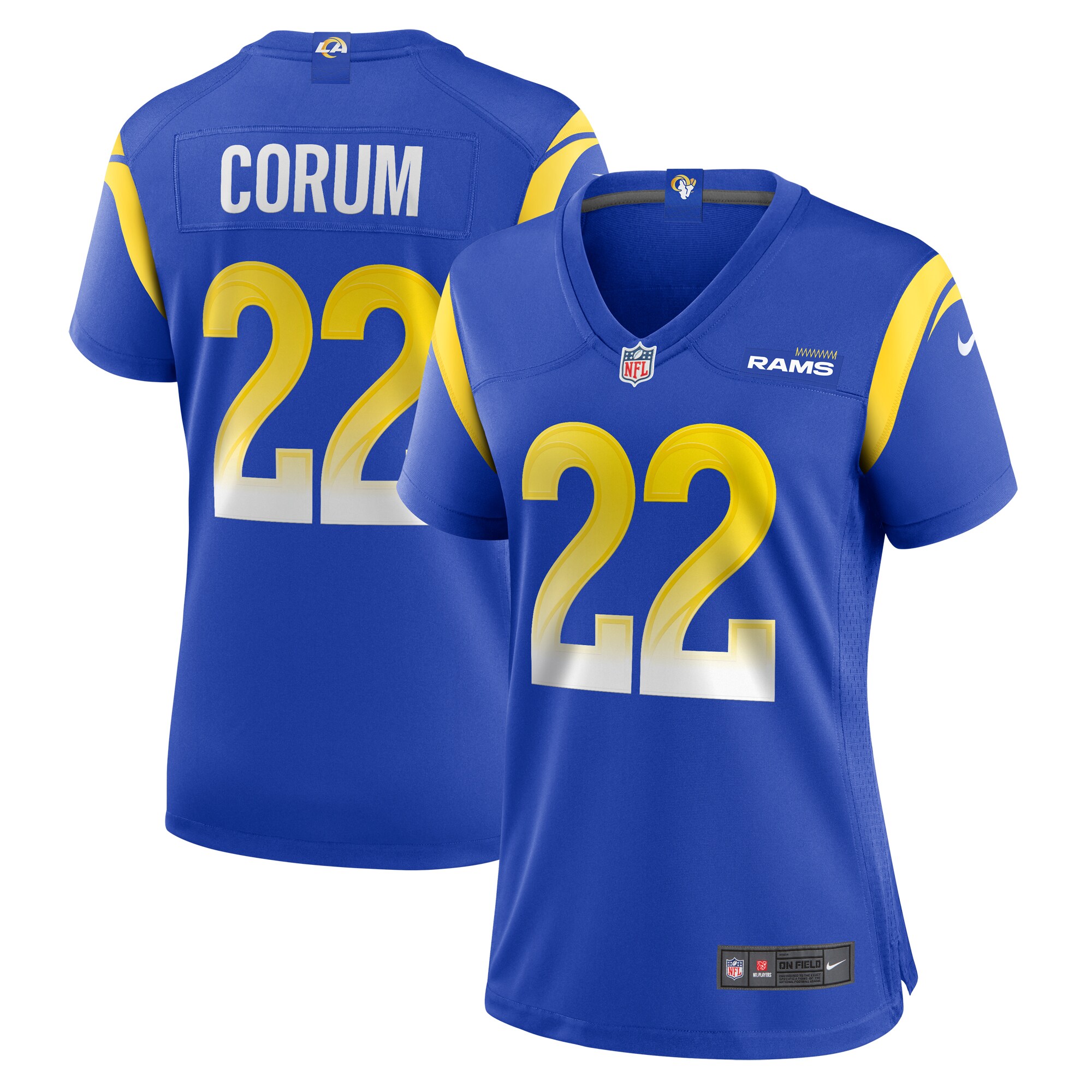 Women's Los Angeles Rams Blake Corum Royal Game Jersey JS6633 nicesnker