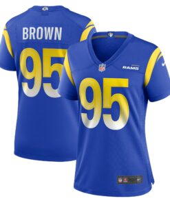Women's Los Angeles Rams Bobby Brown III Royal Team Game Jersey JS8471 nicesnker