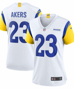 Women's Los Angeles Rams Cam Akers White Game Jersey JS8957 nicesnker