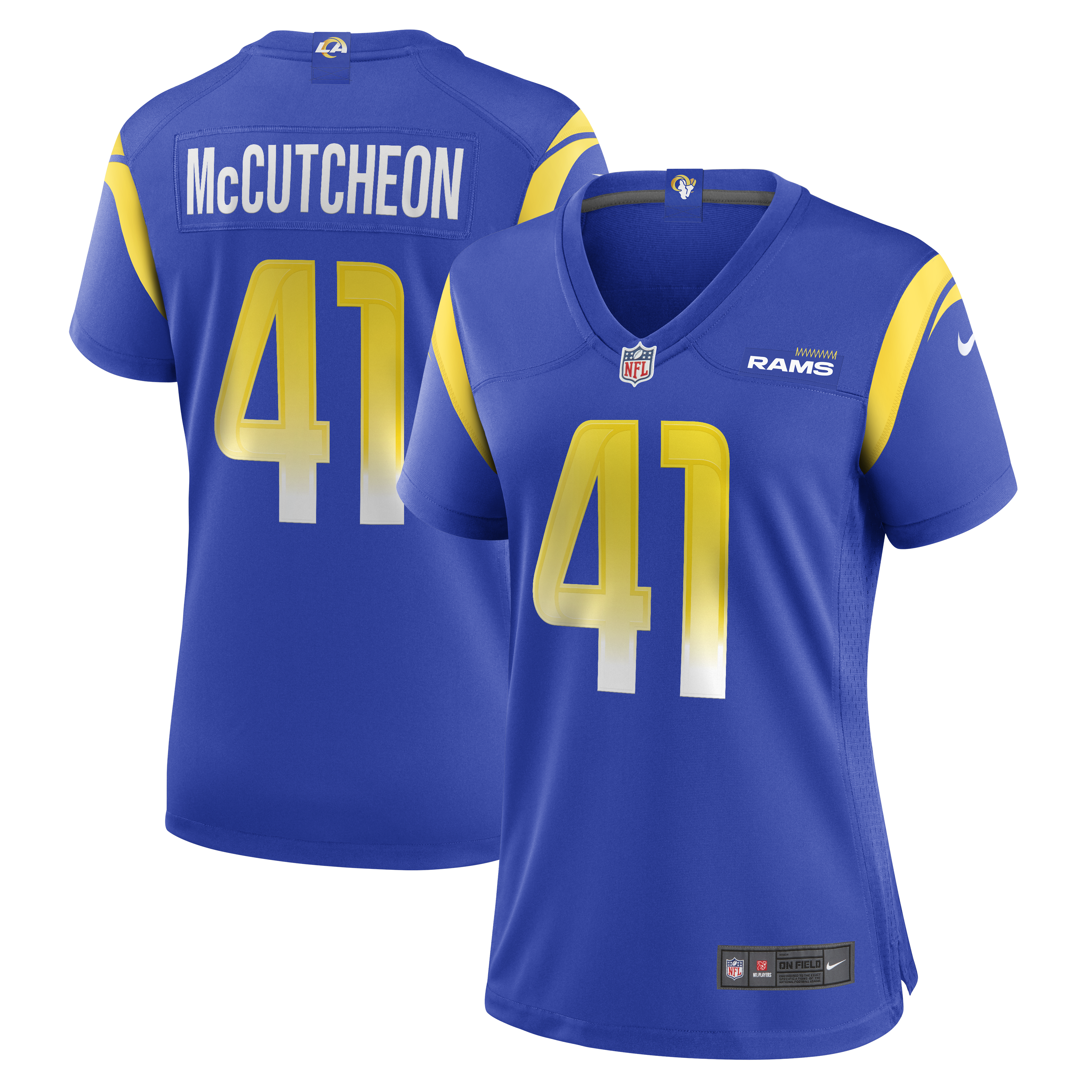 Women's Los Angeles Rams Cameron McCutcheon Royal Game Jersey JS9460 nicesnker