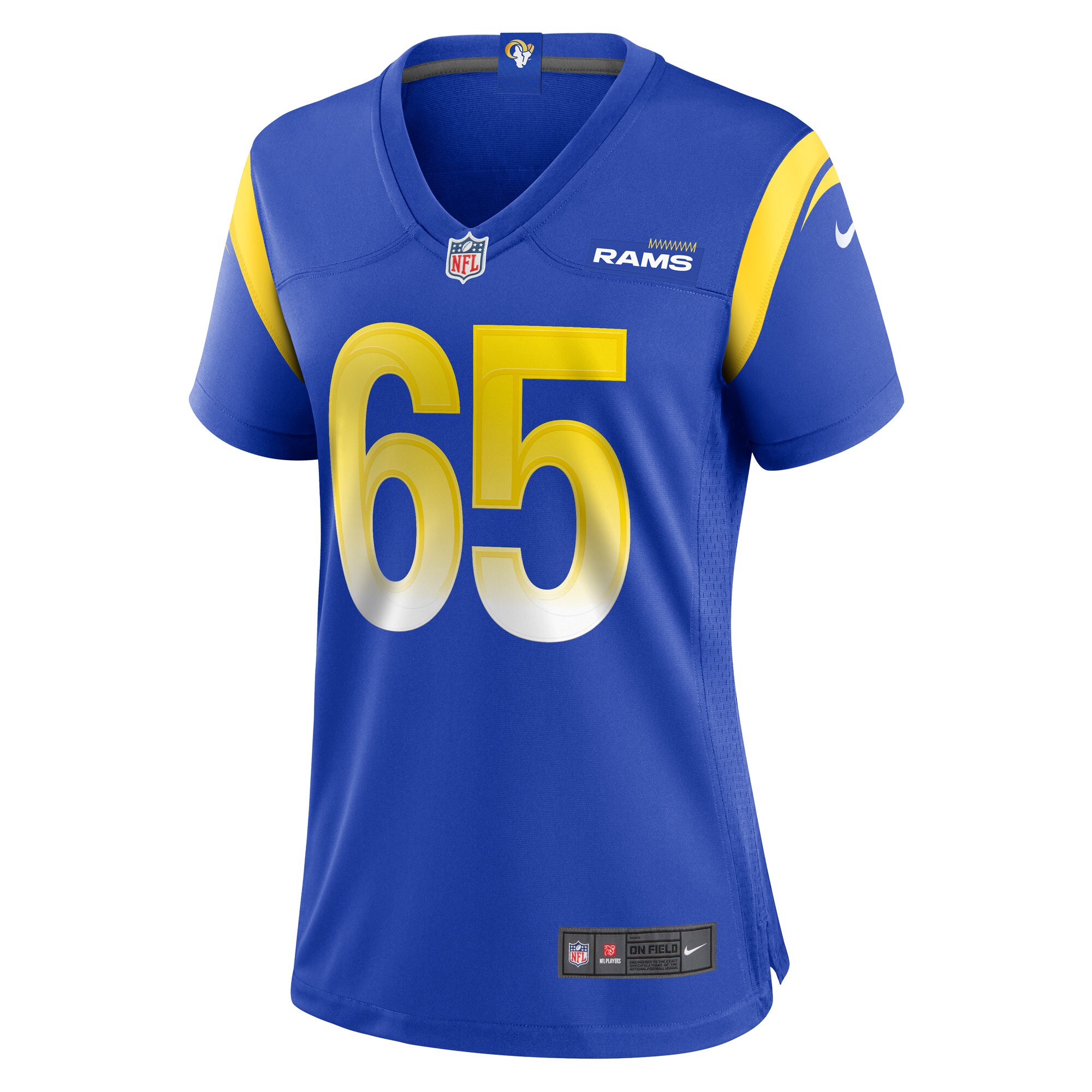 Women's Los Angeles Rams David Olajiga Royal Game Jersey JS4114 nicesnker - Image 2