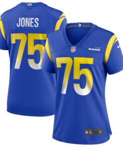 Women's Los Angeles Rams Deacon Jones Royal Game Retired Player Jersey JS5803 nicesnker
