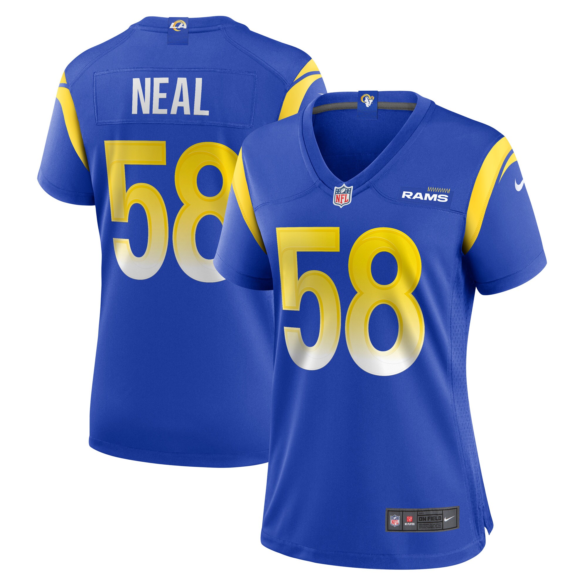 Women's Los Angeles Rams Eli Neal Royal Game Jersey JS6628 nicesnker