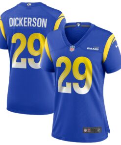 Women's Los Angeles Rams Eric Dickerson Royal Game Retired Player Jersey JS4833 nicesnker