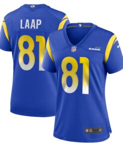 Women's Los Angeles Rams JJ Laap Royal Game Jersey JS2849 nicesnker