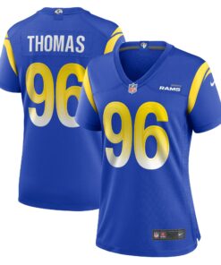 Women's Los Angeles Rams Keir Thomas Royal Game Player Jersey JS6059 nicesnker