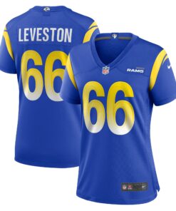 Women's Los Angeles Rams KT Leveston Royal Game Jersey JS1756 nicesnker