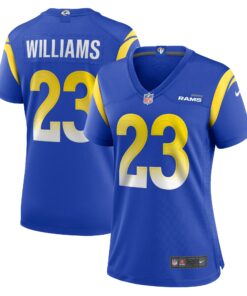 Women's Los Angeles Rams Kyren Williams Royal Game Player Jersey JS7521 nicesnker