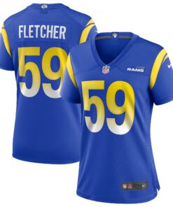 Women's Los Angeles Rams London Fletcher Royal Game Retired Player Jersey JS8345 nicesnker