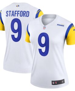 Women's Los Angeles Rams Matthew Stafford White Alternate Legend Player Performance Top JS2713 nicesnker
