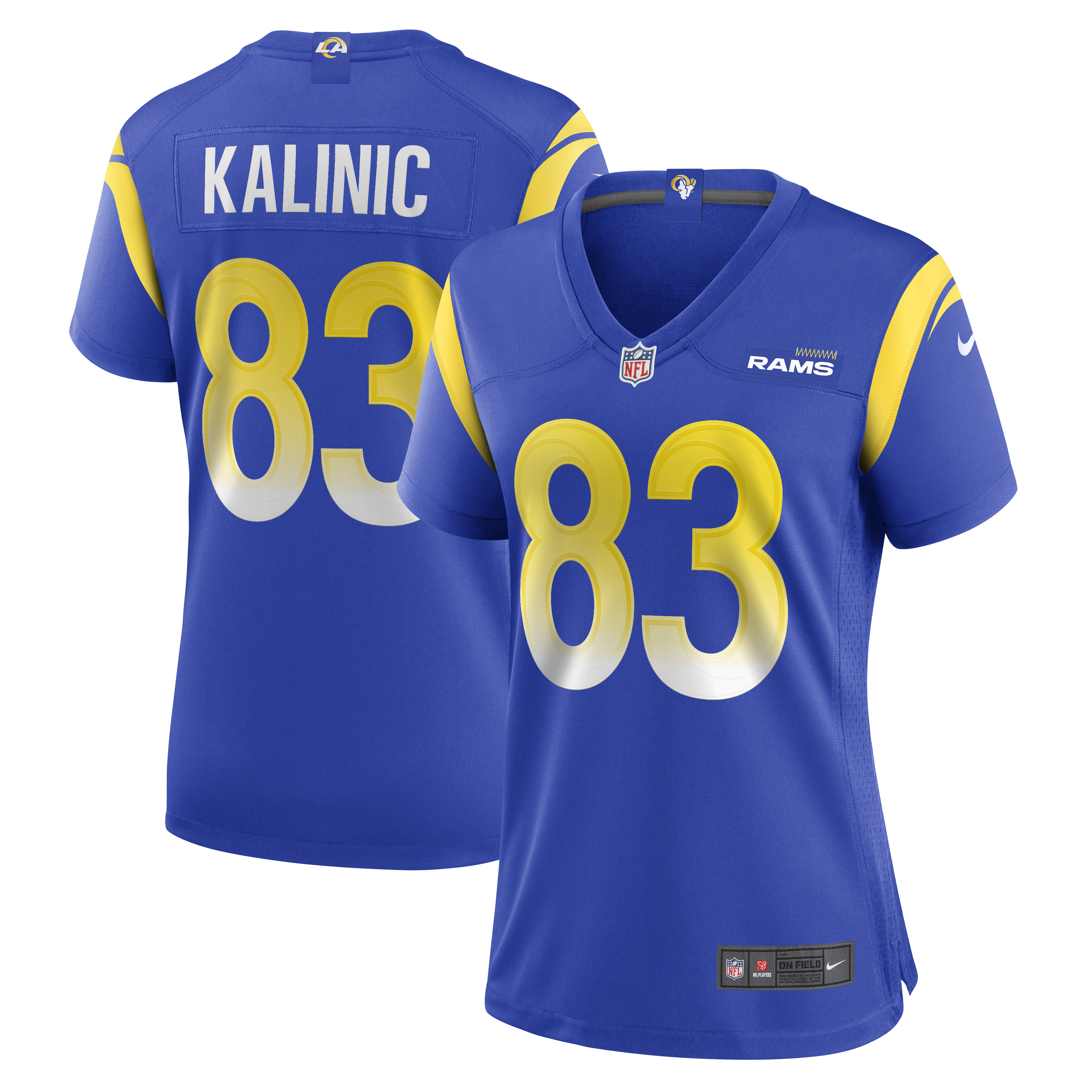 Women's Los Angeles Rams Nikola Kalinic Royal Game Jersey JS1767 nicesnker