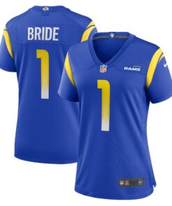 Women's Los Angeles Rams Number 1 Bride Royal Game Jersey JS3429 nicesnker