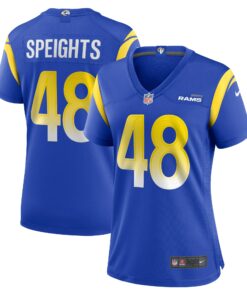 Women's Los Angeles Rams Omar Speights Royal Game Jersey JS1166 nicesnker