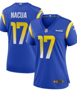 Women's Los Angeles Rams Puka Nacua Royal Home Game Jersey JS5973 nicesnker
