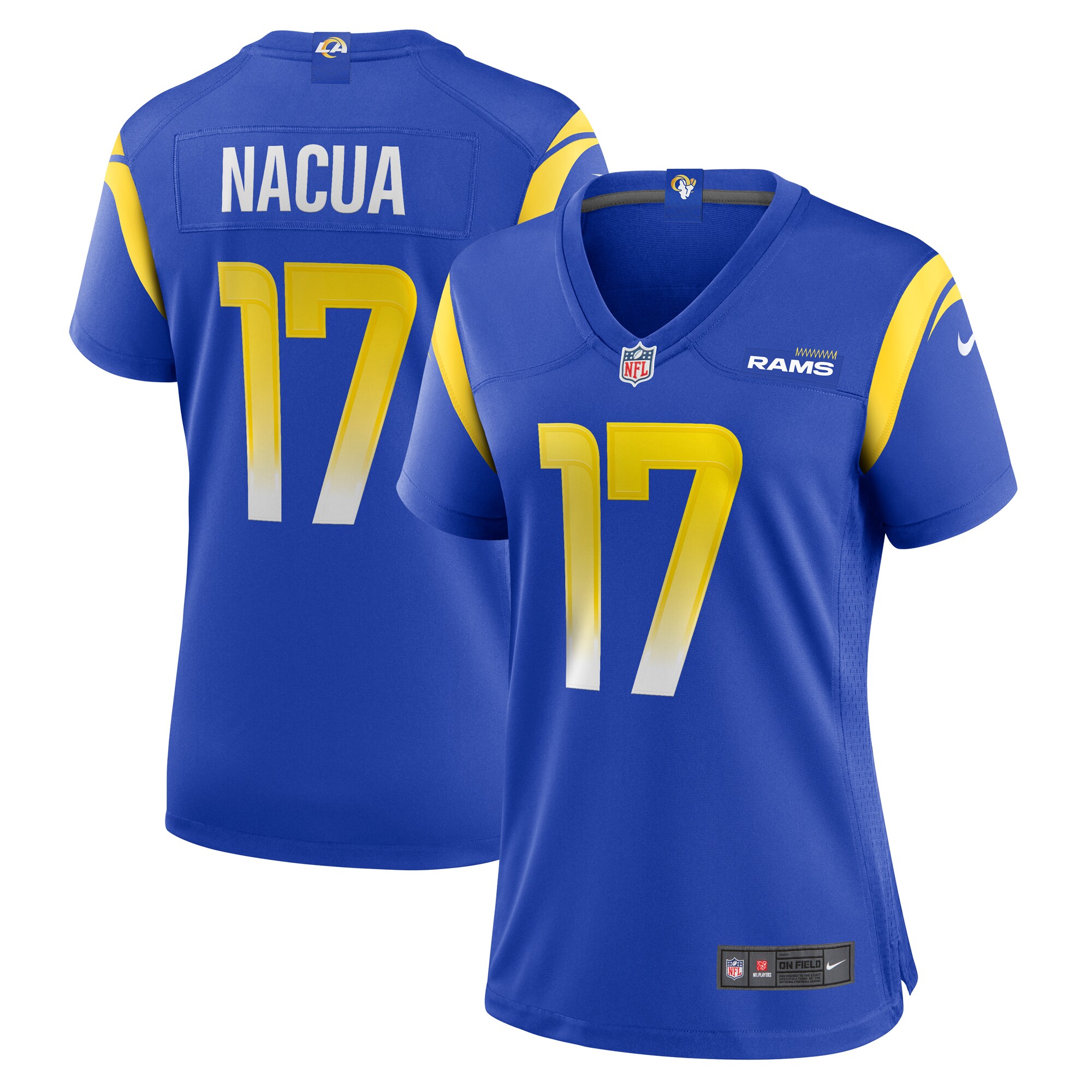 Women's Los Angeles Rams Puka Nacua Royal Home Game Jersey JS5973 nicesnker