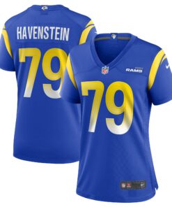 Women's Los Angeles Rams Rob Havenstein Royal Game Jersey JS9673 nicesnker