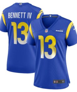 Women's Los Angeles Rams Stetson Bennett Royal Team Game Jersey JS1282 nicesnker