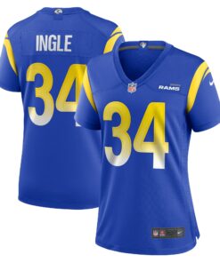 Women's Los Angeles Rams Tanner Ingle Royal Home Game Jersey JS5180 nicesnker