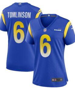 Women's Los Angeles Rams Tre'Vius Hodges-Tomlinson Royal Team Game Jersey JS4824 nicesnker