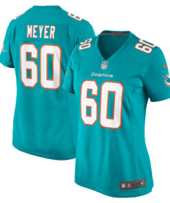 Women's Miami Dolphins Andrew Meyer Aqua Game Jersey JS4530 nicesnker