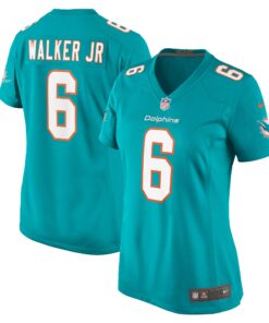 Women's Miami Dolphins Anthony Walker Jr. Aqua Game Jersey JS7020 nicesnker