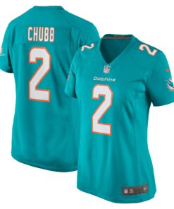 Women's Miami Dolphins Bradley Chubb Aqua Game Player Jersey JS6006 nicesnker