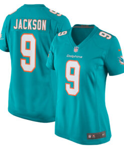Women's Miami Dolphins Calvin Jackson Aqua Home Game Player Jersey JS8976 nicesnker