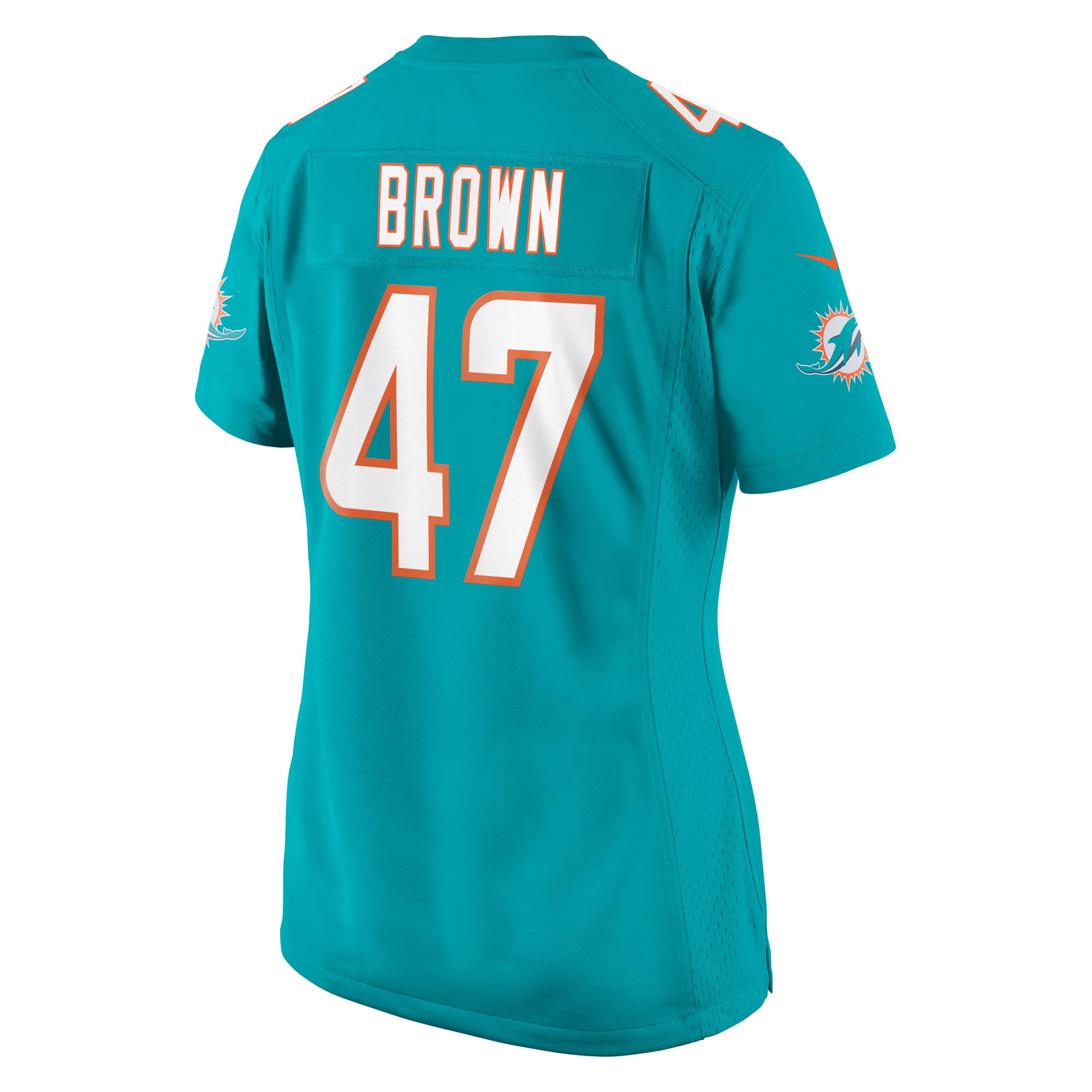 Women's Miami Dolphins Cam Brown Aqua Game Jersey JS8507 nicesnker - Image 3