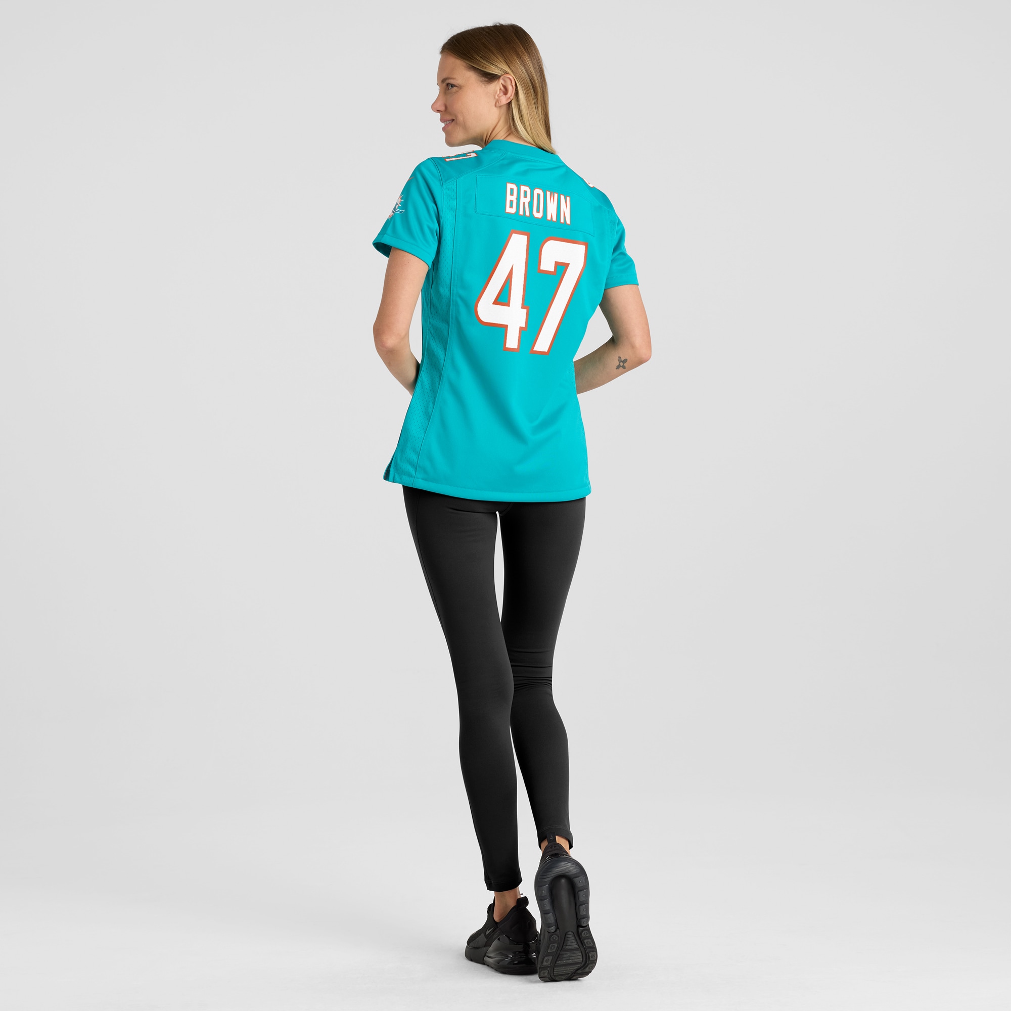 Women's Miami Dolphins Cam Brown Aqua Game Jersey JS8507 nicesnker - Image 5