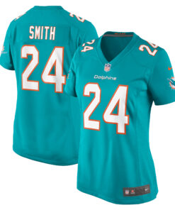 Women's Miami Dolphins Cam Smith Aqua Game Jersey JS3084 nicesnker