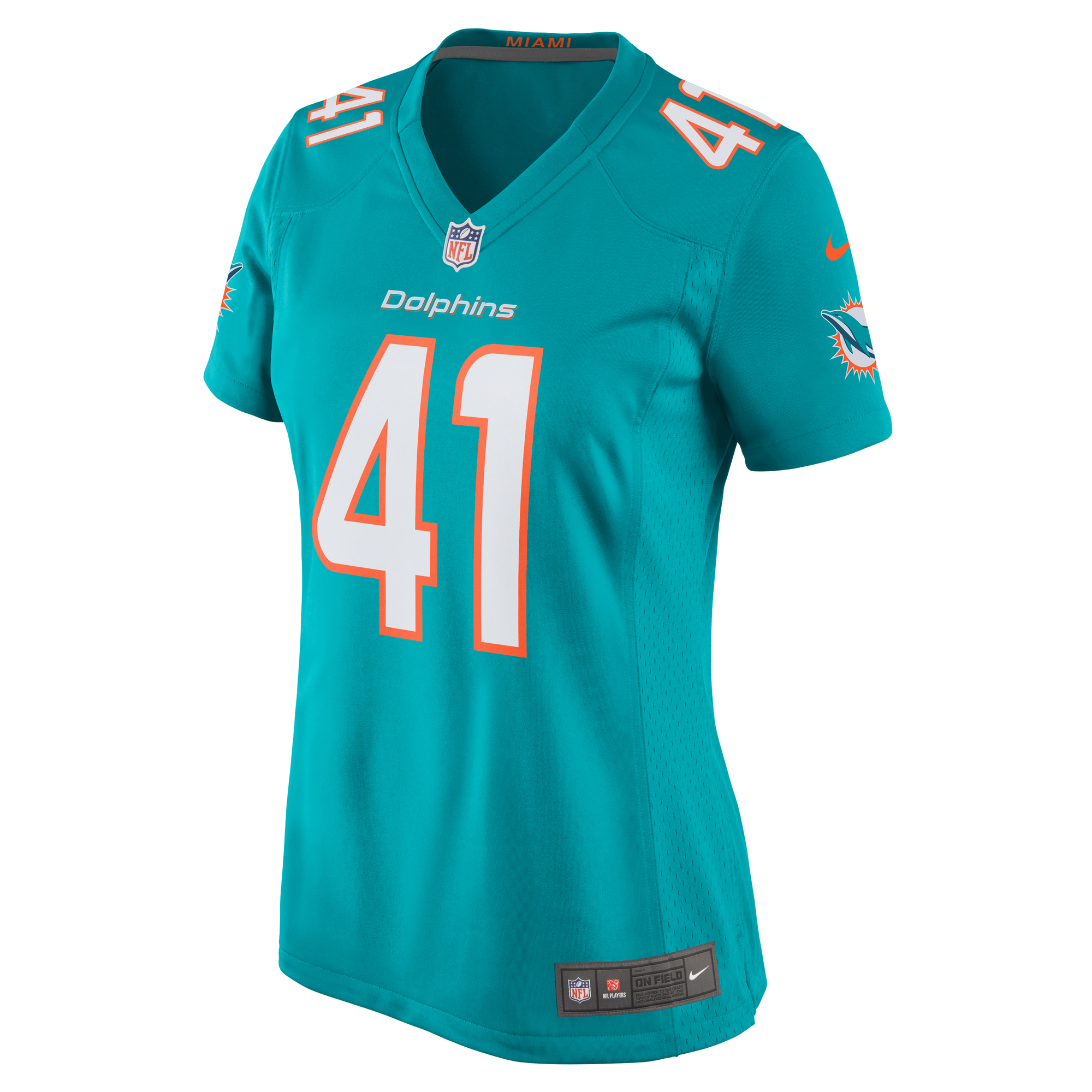 Women's Miami Dolphins Channing Tindall Aqua Game Player Jersey JS5969 nicesnker - Image 2