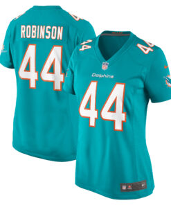 Women's Miami Dolphins Chop Robinson Aqua Game Jersey JS7382 nicesnker