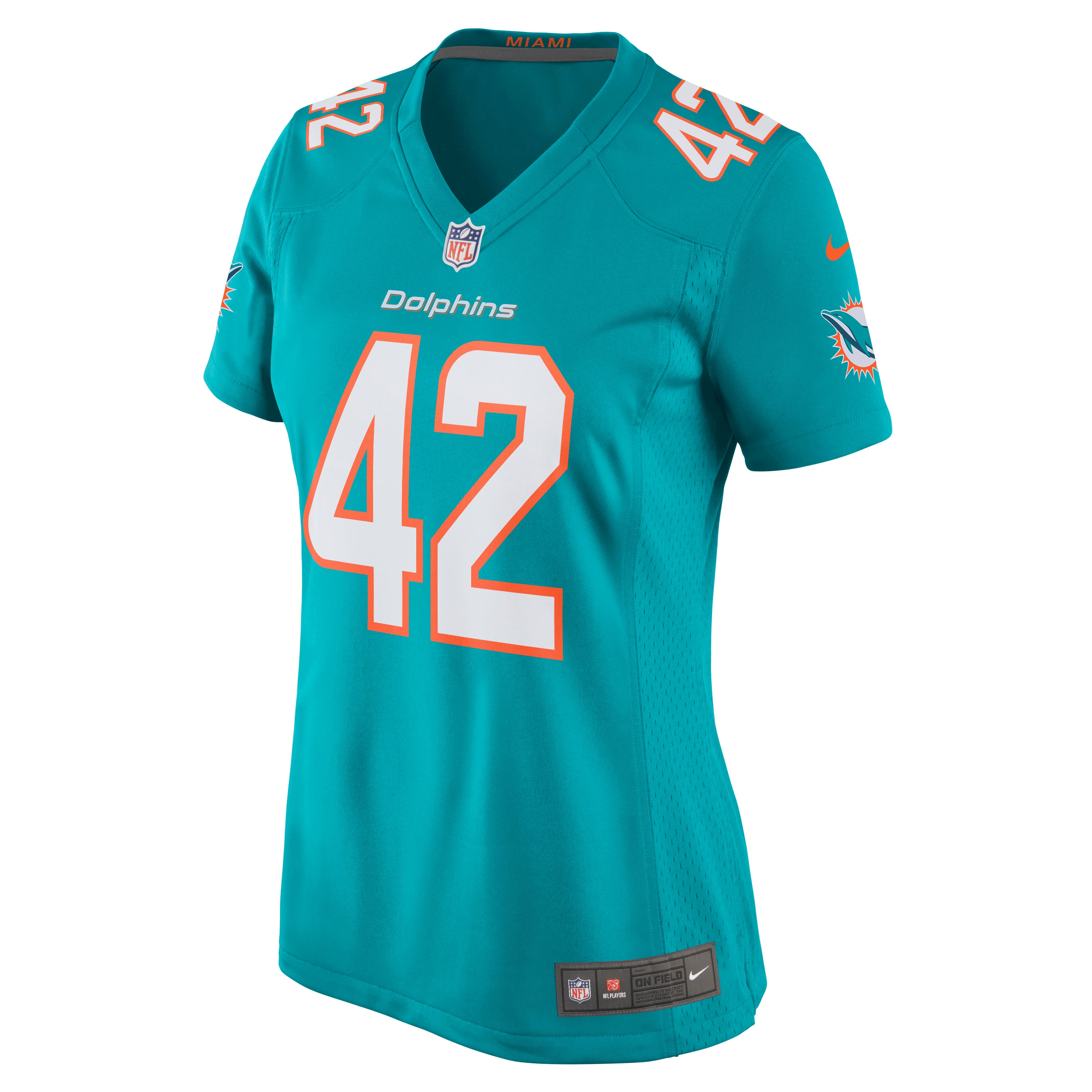 Women's Miami Dolphins Clayton Fejedelem Aqua Game Jersey JS8887 nicesnker - Image 2
