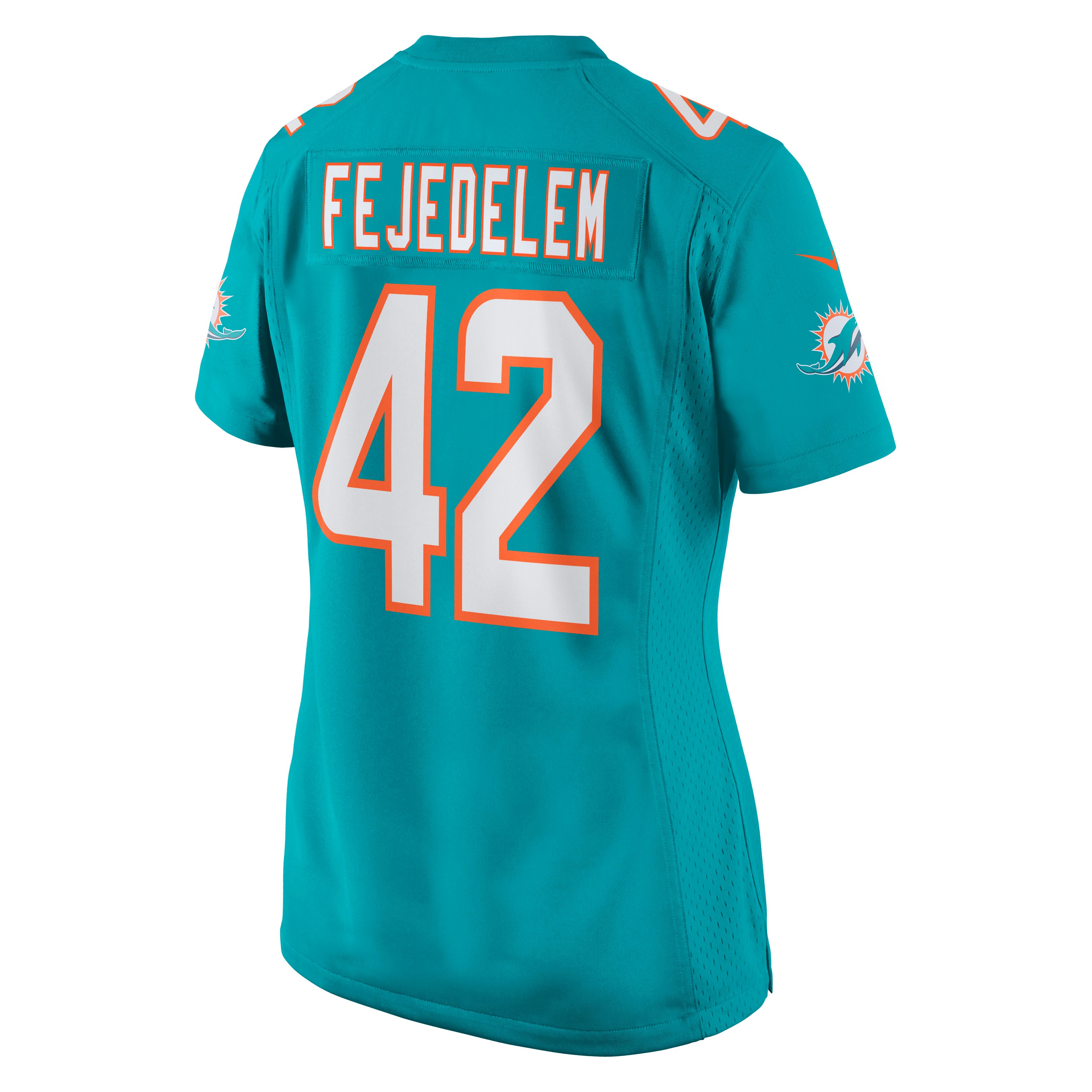 Women's Miami Dolphins Clayton Fejedelem Aqua Game Jersey JS8887 nicesnker - Image 3