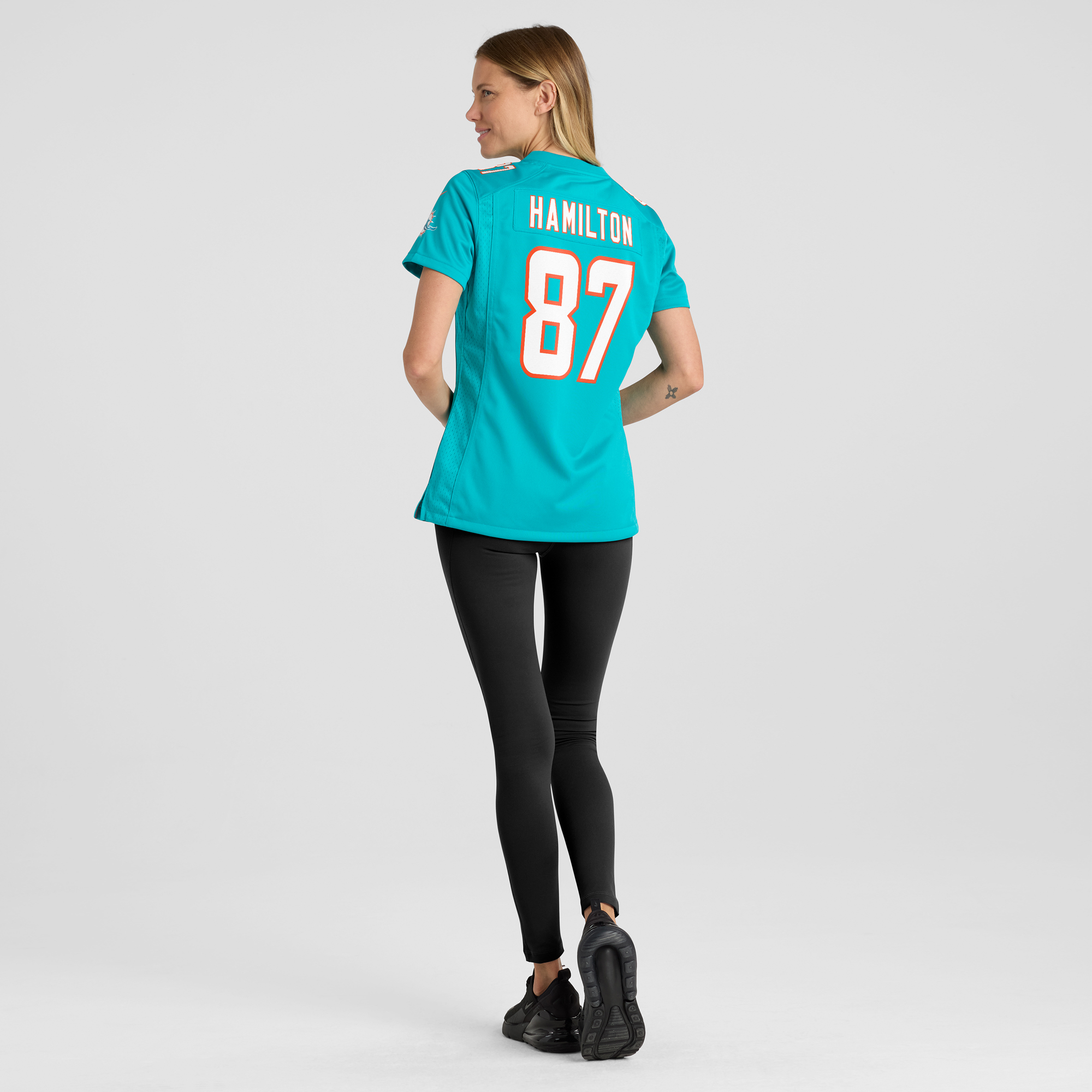 Women's Miami Dolphins DaeSean Hamilton Aqua Home Game Player Jersey JS5150 nicesnker - Image 5