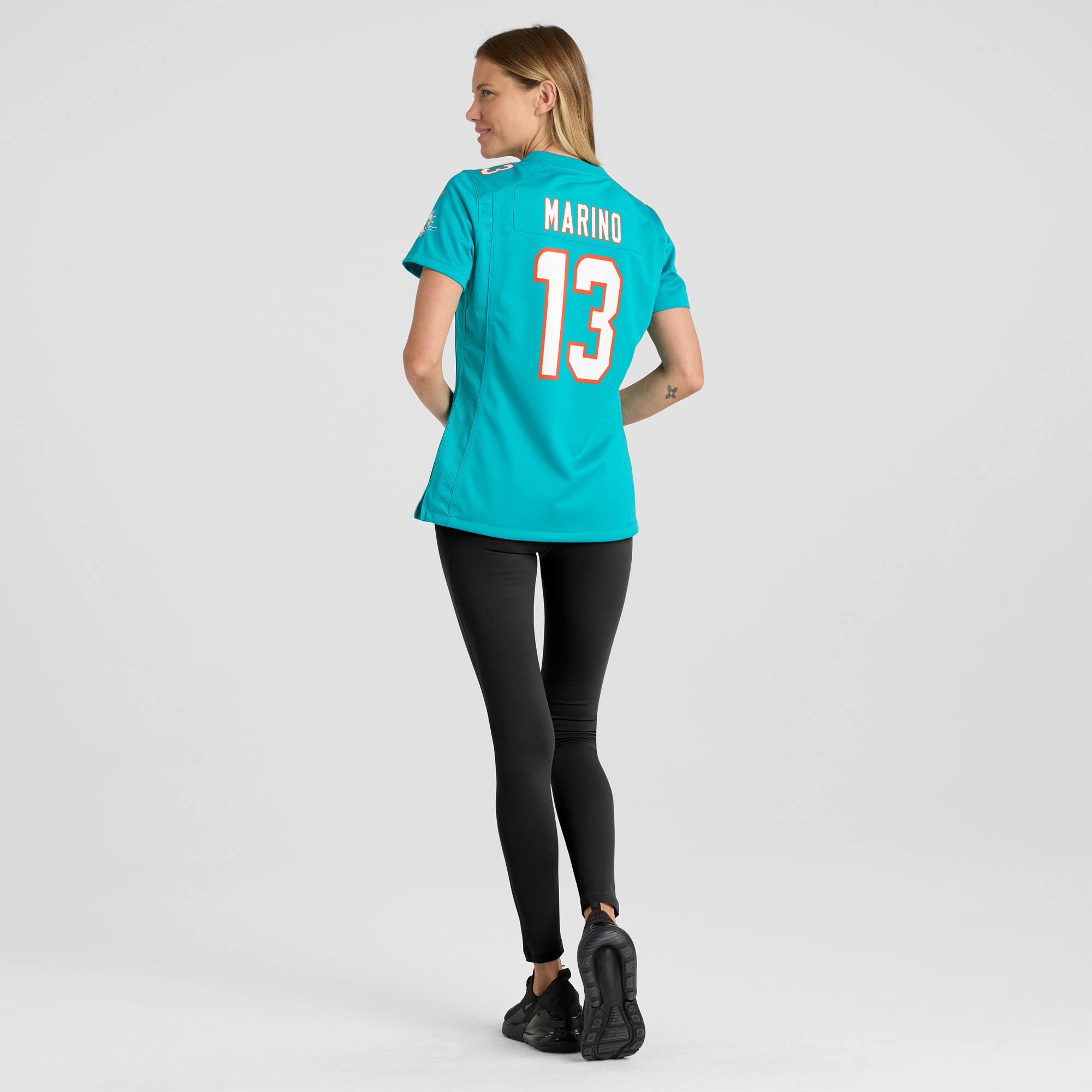 Women's Miami Dolphins Dan Marino Aqua Game Retired Player Jersey JS2412 nicesnker - Image 5