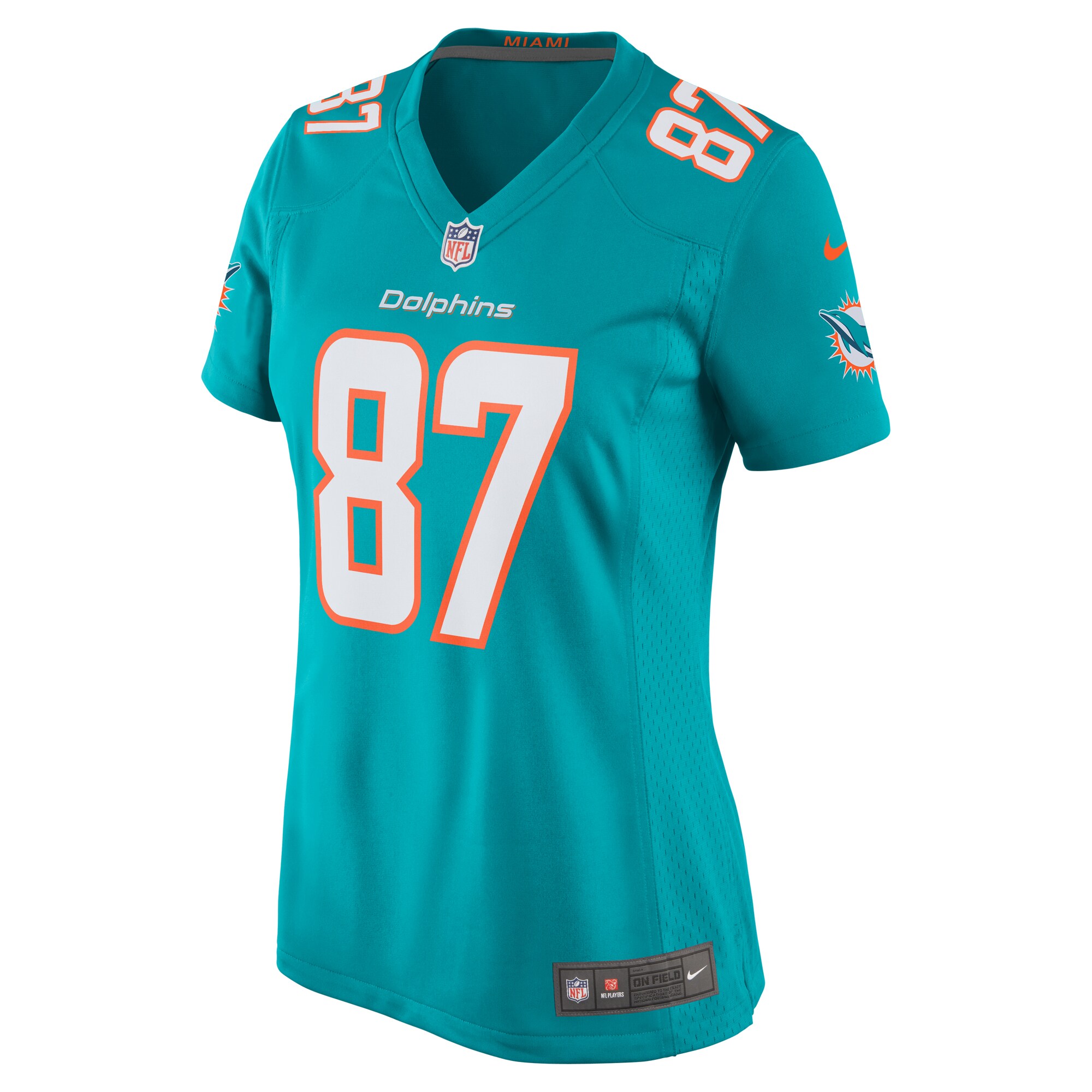 Women's Miami Dolphins Freddie Swain Aqua Game Jersey JS2138 nicesnker - Image 2