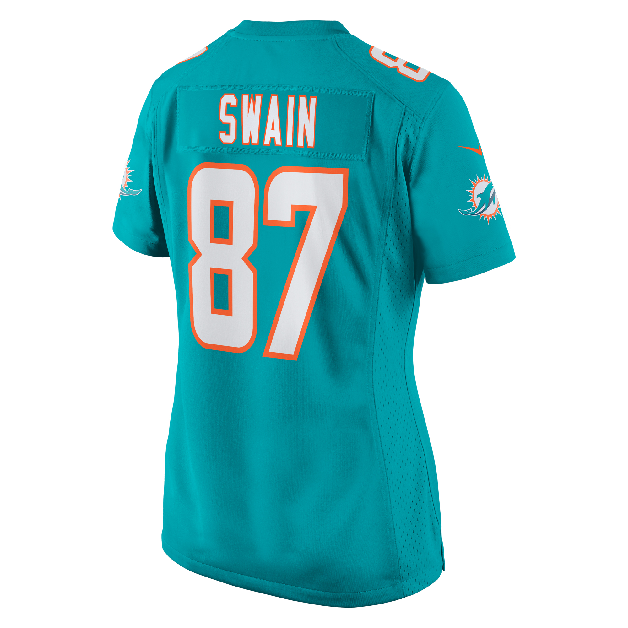 Women's Miami Dolphins Freddie Swain Aqua Game Jersey JS2138 nicesnker - Image 3