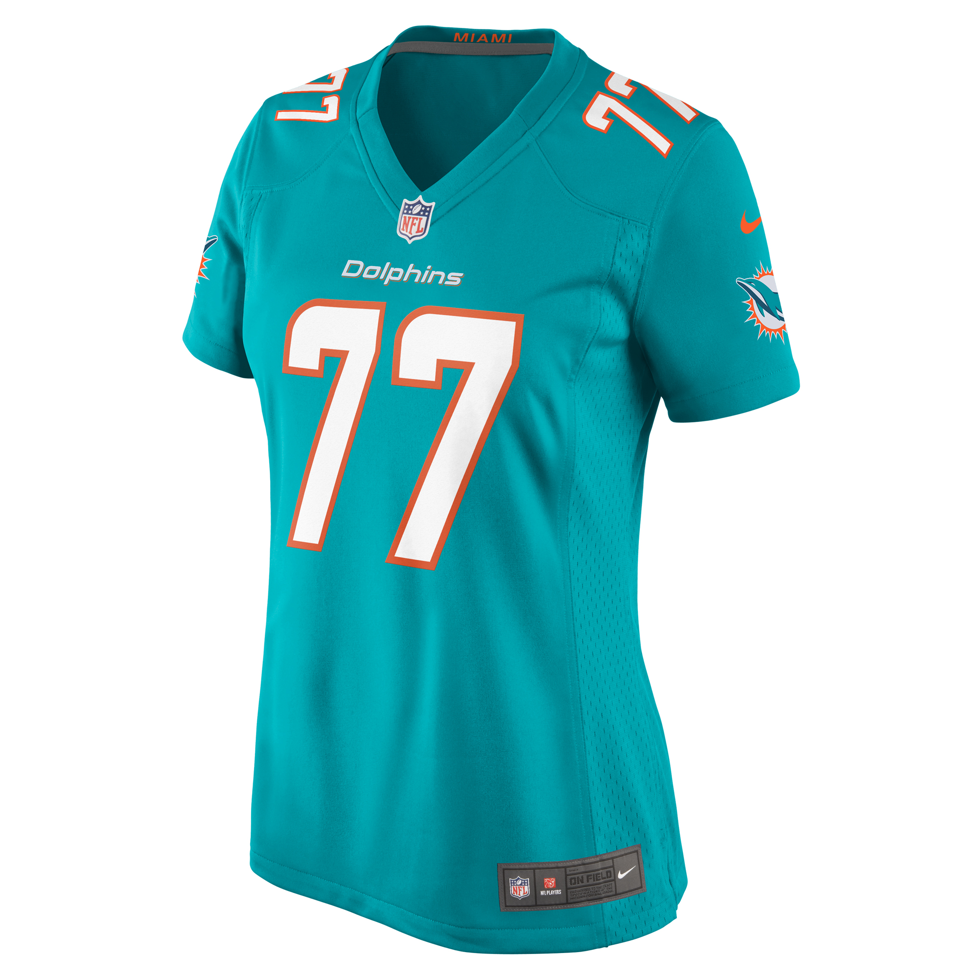 Women's Miami Dolphins Isaiah Wynn Aqua Game Jersey JS1726 nicesnker - Image 2