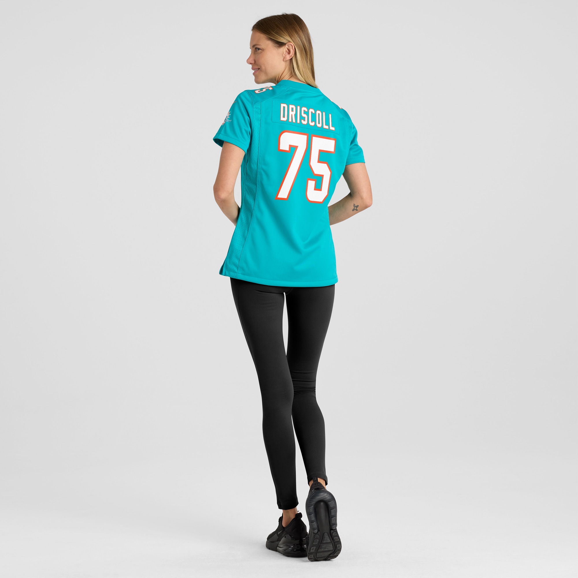 Women's Miami Dolphins Jack Driscoll Aqua Team Game Jersey JS7018 nicesnker - Image 5