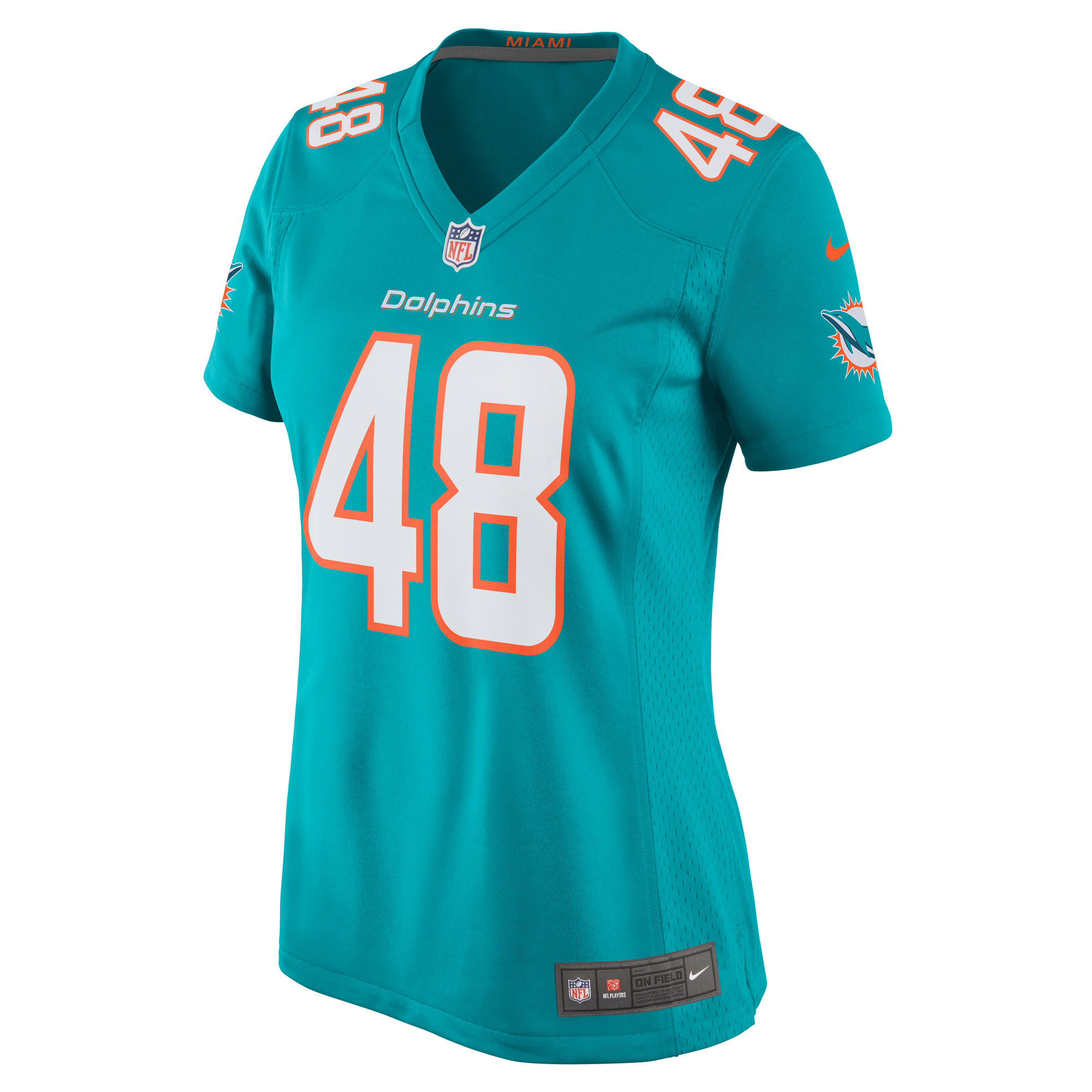 Women's Miami Dolphins Jake Bargas Aqua Home Game Player Jersey JS3187 nicesnker - Image 2